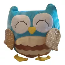 Coruja De Pelúcia Almofada Infantil Super Macia 30cm - Fizzy