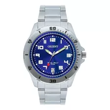 Relógio Orient Masculino Prata Mostrador Azul Mbss1155a D2sx