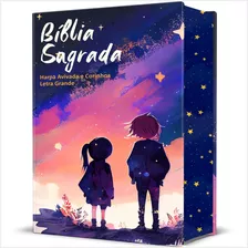 Bíblia Sagrada Infantil Rc Letra Grande Com Harpa Avivada E Corinhos Capa Dura Pequena Estrelas