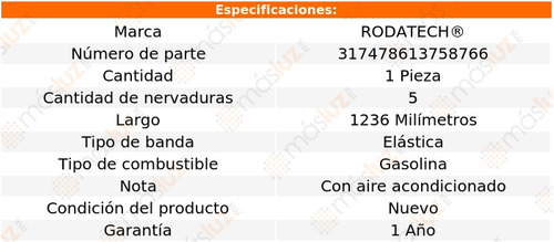 1- Banda Accesorios Grand I10 1.2l L4 2018/2020 Rodatech Foto 2