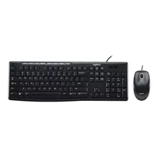 Kit Teclado Mouse Logitech Mk200 Alambricos Negro 920-002716