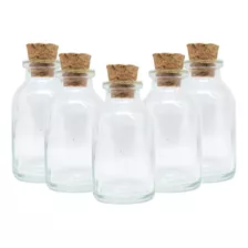 10 Frascos De Vidro 25ml Lembrancinha Potinho Sais C/ Rolha