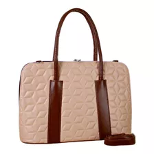 Bolsa Para Notebook Feminina Executiva Premium Elegante Cor Diamond Rosê