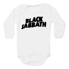 Body Manga Longa Bebê Bodie Banda De Rock Black Sabbath