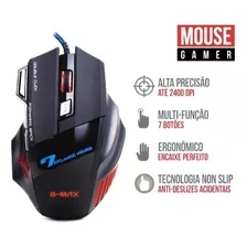 Ratón Gamer Profissional X7 Gaming 7d/2400 Dpi Para Deportes Electrónicos, Color Negro/plata