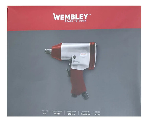 Llave Impacto Neumatica Wembley Enc 1/2 - 312nm 8195 Dgm Plateado 0