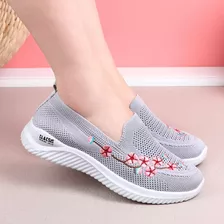 Zapatos Para Mujer Bordados A Diario, Zapatillas Sin Cordone