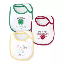 The Children's Place Baby First Holiday's Bib - Paquete De 3