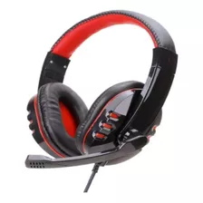Auriculares Gamer Skyway Led Microfono Playstation Xbox Pc Color Rojo