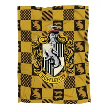 Manta Micropolar - 1.55 X 2 Metros - Hufflepuff Harry Potter