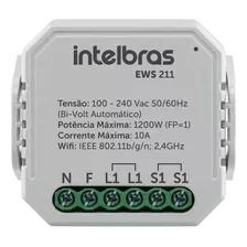 Interruptor Controlador De Cargas Wifi 1/1 Ews 211 Intelbras Cor Cinza