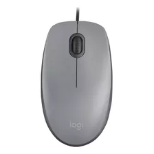 Mouse Com Fio Usb M110 Silencioso Cinza Logitech