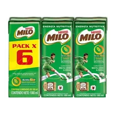 Milo Liqui Tetra Six Pack 180ml - mL a $111