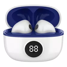 Fone De Ouvido In-ear Bluetooth C/visor Led Webookers Mini Io - Cor Azul