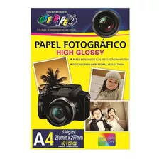 Papel Fotográfico High Glossy A4 180gr 50 Folhas Off Paper