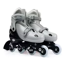  Roller Infantil Cinza Tamanho M Ajustável 34-37 Mor