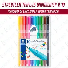 Staedtler Triplus Broadliner Estuche X10 Colores Microcentro