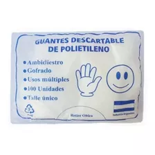 Guantes Descartables Polietileno X 100 Unidades