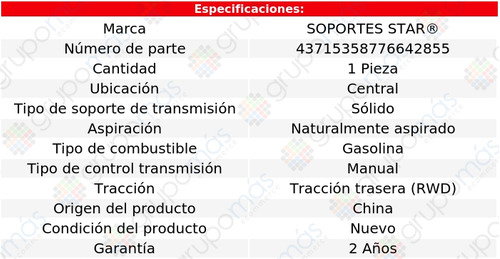 Soporte Transmisin Central S Star Capri 3.8l V6 1983_1984 Foto 2