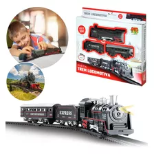 Ferrorama Pista Trem Locomotiva Infantil Grande C/ Som E Luz