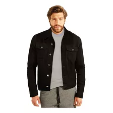 Campera Jean Hombre Negra Talles S Al Xxl Denim Negro