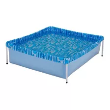 Piscina Estructural Rectangular Mor 001000 Con Capacidad De 400 Litros De 1.15m De Largo X 1.06m De Ancho De 106cm De Diámetro Azul Diseño Olas