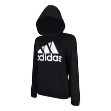 Moletom adidas Essentials Logo Com Capuz Feminino - Preto