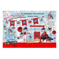 Kit Imprimible Candy Bar Hombre Araña Spiderman 100%editable
