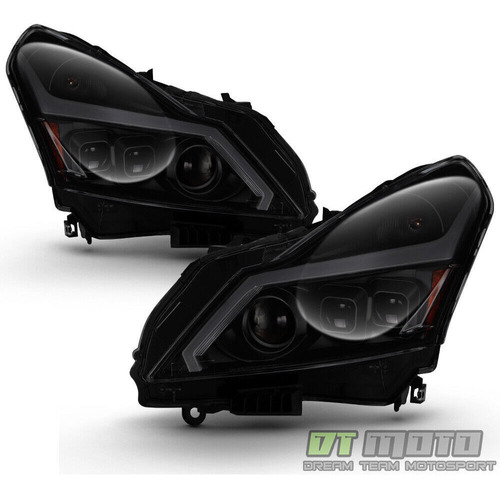 Par Faros Negro Ahumado Led Drl Infiniti G37 Base 2013 3.7l Foto 2