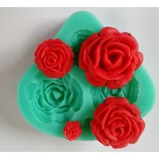 Molde De Silicone 4 Rosas