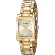Relógio Mondaine Feminino Dourado Quadrado Top Luxo Oferta