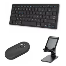 Teclado E Mouse Bluetooth + Suporte P/ Tablet A8 10.5 Poleg