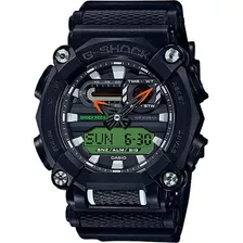 Relógio Casio G-shock Ga-900e-1a3dr Heavy Duty Original + Cor Da Correia Preto/ Verde Cor Do Bisel Preto Cor Do Fundo Preto