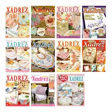 Kit 7 Revistas Bordado Tecido Ponto Xadrez & Crochê