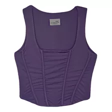 Blusa Tipo Corset Tank Mod.157-22 Marca London Fashion®