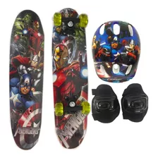 Skate Infantil Duplo C/ Acess Avengers 61cm 1063101