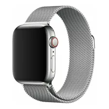 Correa Acero Key Compatible Con Apple Watch 44mm Plata