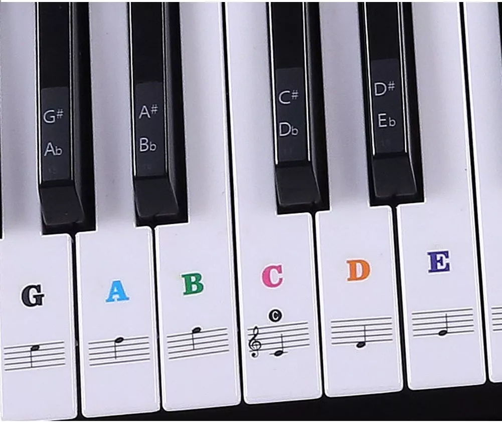Adesivo Colorido Notas Musicais Teclado Piano Frete Grátis 