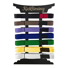 Quadro Porta Faixas Preto Para Kickboxing 1295p