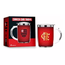 Caneca Termica Com Tampa Flamengo 450ml Presente Brasfoot