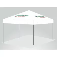 Tenda Piramidal 4x4 Metros Com Personalização Da Cobertura