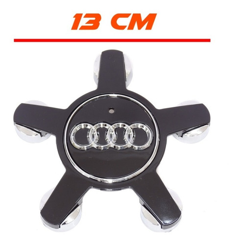 Tapa Cubo Rueda Audi Tipo Estrella Negro  Gris Foto 2