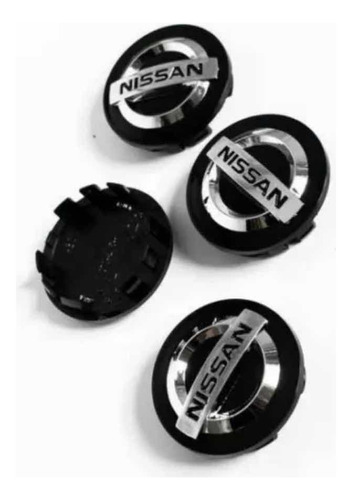 Centros De Llantas Insignia Nissan 54 Mm Negros Foto 5