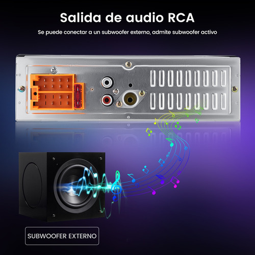 Auto Estereo Coche Reproductor Mp3 Radio Con Bt Aux Usb Sd Foto 8