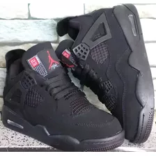 Tenis Jordan 4 Negros Gamuza Num. 24.0 Envío Gratis 