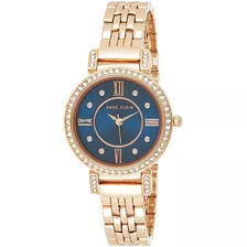 Anne Klein - Reloj Mujer Cristales Swarovski -oro Rosa/verde