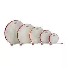Remo Kd050001 Kids Percussion Frame Drum Pack Tela Rain Fore