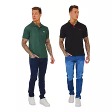 Kit Com 02 Calças Jeans Masculinas Reforçada Basica 