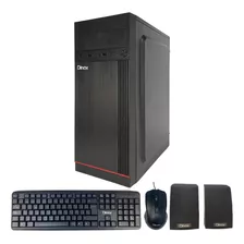 Gabinete Para Pc Con Fuente Teclado 2 Parlantes Mouse Dinax