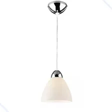 Pendente Lustre De Teto Vidro E27 Branco Altura Ajustável